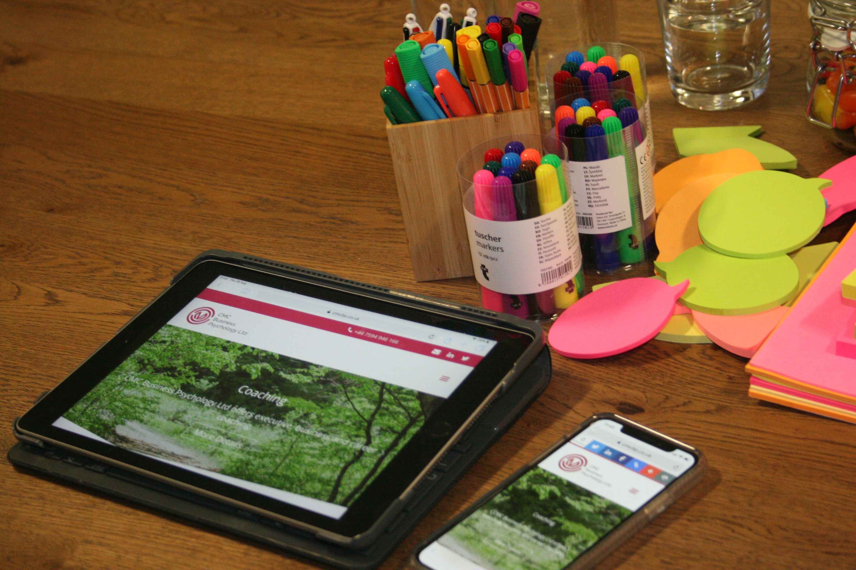 blended learning tablet and workshop materials