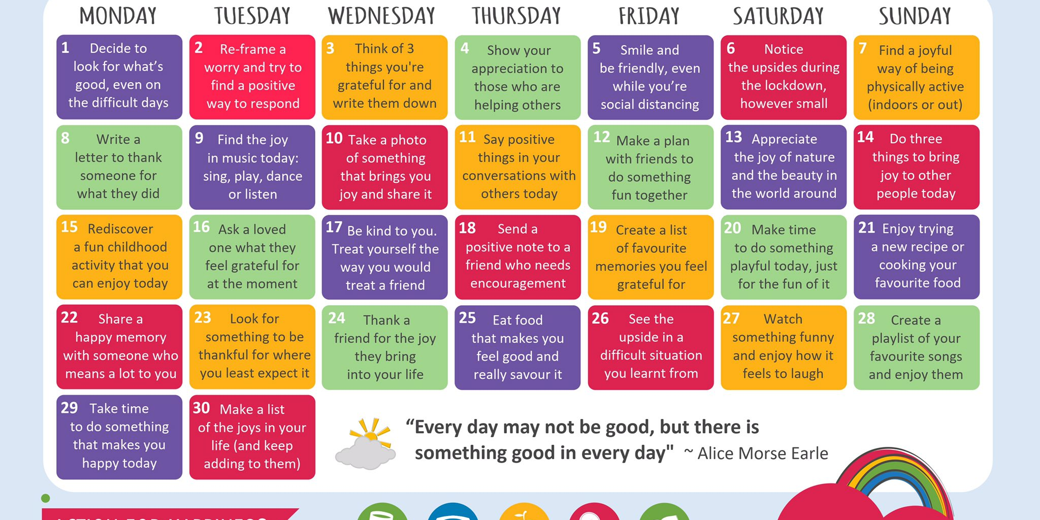 action for happiness calendar